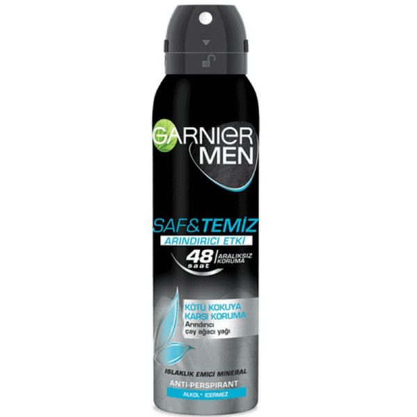 Garnier Saf and temiz mens antiperspirant spray volume 150 ml 66